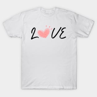 Valentines Heart - Love Heart Design T-Shirt